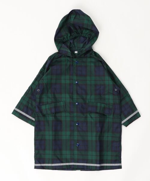 FABHUG （ファブハグ）の「[100-150]ブラックウォッチレインコート（レインコート/ポンチョ・キッズ・グリーン・140cm/150cm/120cm/130cm/110cm/100cm）」の5枚目の写真