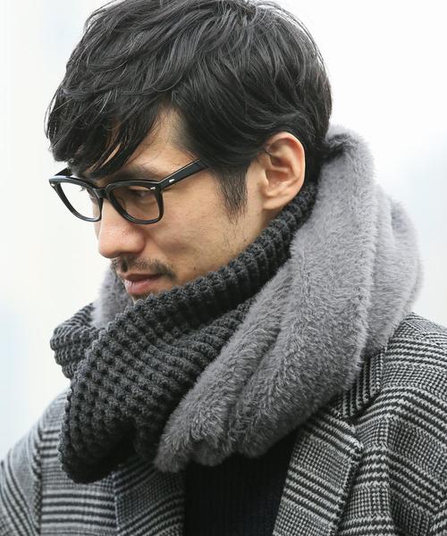coen（コーエン）の「フリースニットスヌード（ストール/ショール・メンズ・ブラック/グレー/ベージュ・フリー）」の20枚目の写真