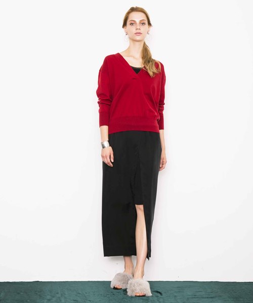 city(シティ)の「【CITY】CUPRA SATIN LONG SLIT SKIRT(スカート・レディース・ブラック/オレンジ/パープル・0/1)」の15枚目の写真