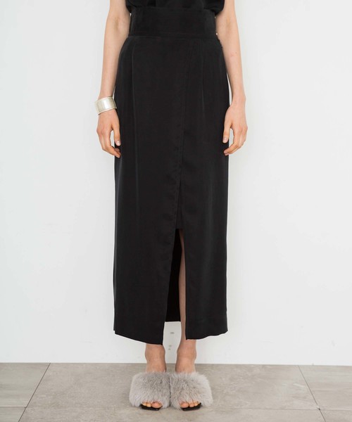city(シティ)の「【CITY】CUPRA SATIN LONG SLIT SKIRT(スカート・レディース・ブラック/オレンジ/パープル・0/1)」の11枚目の写真