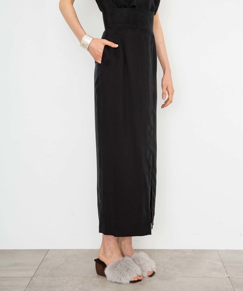 city(シティ)の「【CITY】CUPRA SATIN LONG SLIT SKIRT(スカート・レディース・ブラック/オレンジ/パープル・0/1)」の13枚目の写真