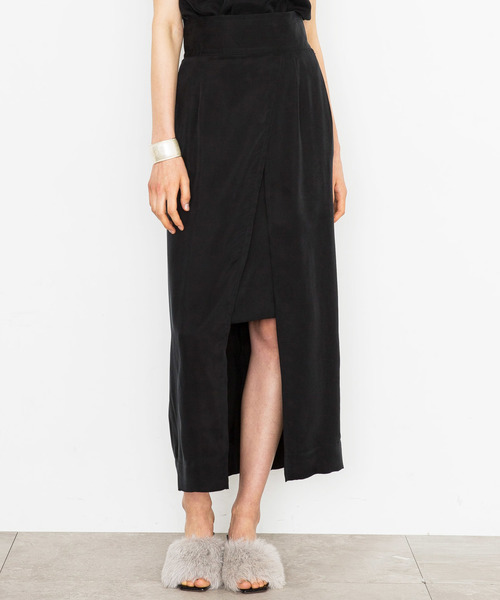 city(シティ)の「【CITY】CUPRA SATIN LONG SLIT SKIRT(スカート・レディース・ブラック/オレンジ/パープル・0/1)」の7枚目の写真