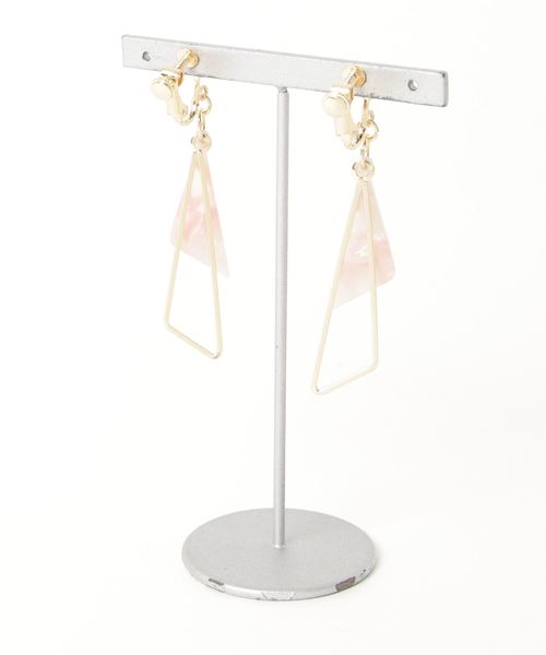 WEGO（ウィゴー）の「WEGO/ダブルサンカクイヤリング（イヤリング・レディース・ブラック/パープル/サックスブルー/ピンク・FREE）」の5枚目の写真