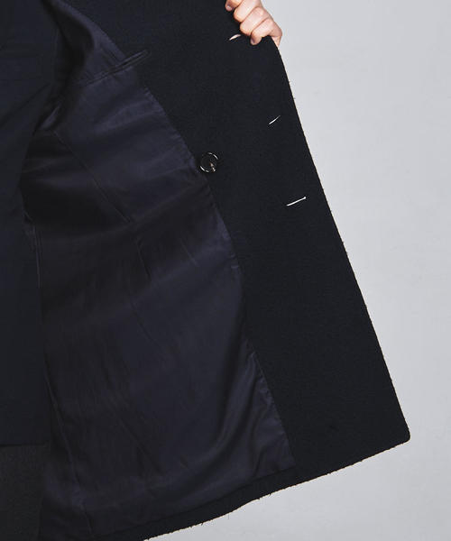 ユナイテッドアローズ ダークネイビーウールPコート UNITED ARROWS（ユナイテッドアローズ）の「UADB ウール ロング