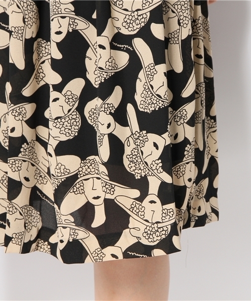 miimu cirsium japonicum(ミイム サーシアム ジャポ二カム)の「フレンチ スリーブ ワンピース(ワンピース・レディース・ブラック系/グレー系/ネイビー系・FREE)」の9枚目の写真