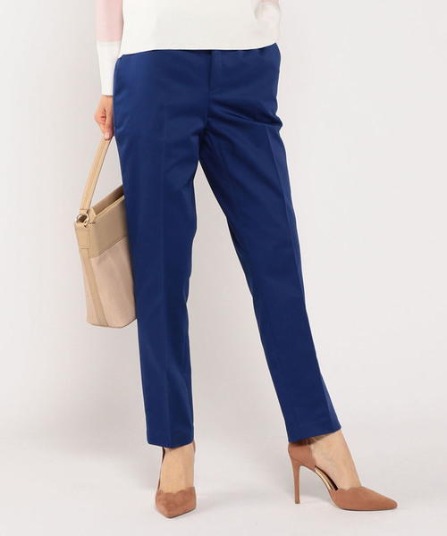 A/C DESIGN BY ALPHA CUBIC（エーシーデザインバイアルファキュービック）の「サテンストレッチパンツ（その他パンツ・レディース・ブラック/ベージュ/ブルー/ネイビー/オフホワイト・61/64/67/70）」の5枚目の写真