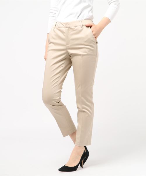 A/C DESIGN BY ALPHA CUBIC（エーシーデザインバイアルファキュービック）の「サテンストレッチパンツ（その他パンツ・レディース・ブラック/ベージュ/ブルー/ネイビー/オフホワイト・61/64/67/70）」の9枚目の写真