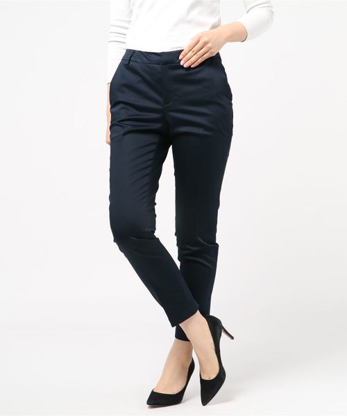 A/C DESIGN BY ALPHA CUBIC（エーシーデザインバイアルファキュービック）の「サテンストレッチパンツ（その他パンツ・レディース・ブラック/ベージュ/ブルー/ネイビー/オフホワイト・61/64/67/70）」の10枚目の写真