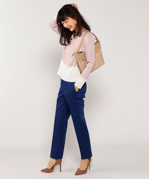 A/C DESIGN BY ALPHA CUBIC（エーシーデザインバイアルファキュービック）の「サテンストレッチパンツ（その他パンツ・レディース・ブラック/ベージュ/ブルー/ネイビー/オフホワイト・61/64/67/70）」の20枚目の写真