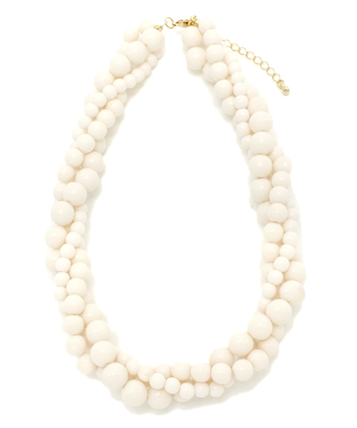 Chico(チコ)の「ねじりネックレス(ネックレス・レディース・ホワイト/レッド・FREE)」の5枚目の写真