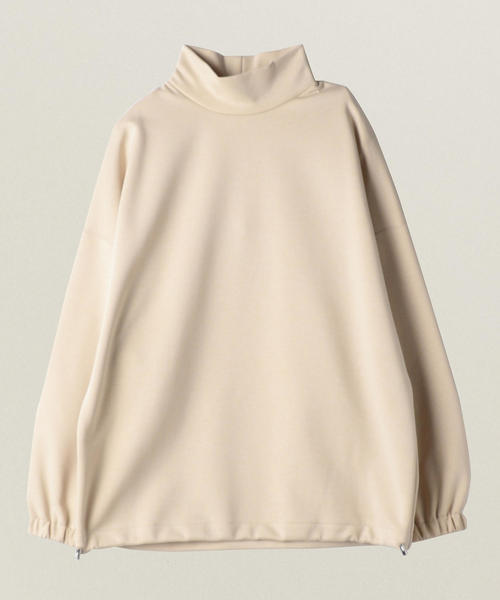 ASTRAET（アストラット）の「ASTRAET（アストラット）ドローコード ハイネック プルオーバー†（スウェット・レディース・ベージュ/ブラック・FREE）」の3枚目の写真