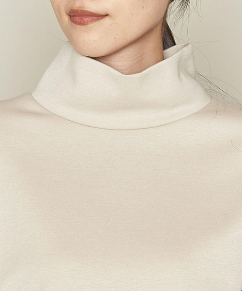 ASTRAET（アストラット）の「ASTRAET（アストラット）ドローコード ハイネック プルオーバー†（スウェット・レディース・ベージュ/ブラック・FREE）」の9枚目の写真