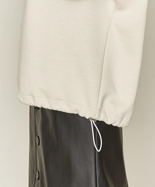 ASTRAET（アストラット）の「ASTRAET（アストラット）ドローコード ハイネック プルオーバー†（スウェット・レディース・ベージュ/ブラック・FREE）」の11枚目の写真