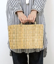 HIGHTIDE（ハイタイド）の「松野屋 ストローカゴ革手 カゴバッグ S（かごバッグ）」