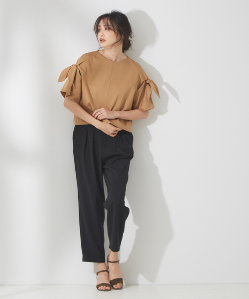 qualite(カリテ)の「リボン切り替え2WAYカットソー(Tシャツ/カットソー・レディース・グレー/オフホワイト/オレンジ系その他・フリー)」の20枚目の写真