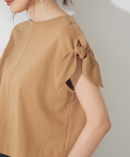 qualite(カリテ)の「リボン切り替え2WAYカットソー(Tシャツ/カットソー・レディース・グレー/オフホワイト/オレンジ系その他・フリー)」の21枚目の写真