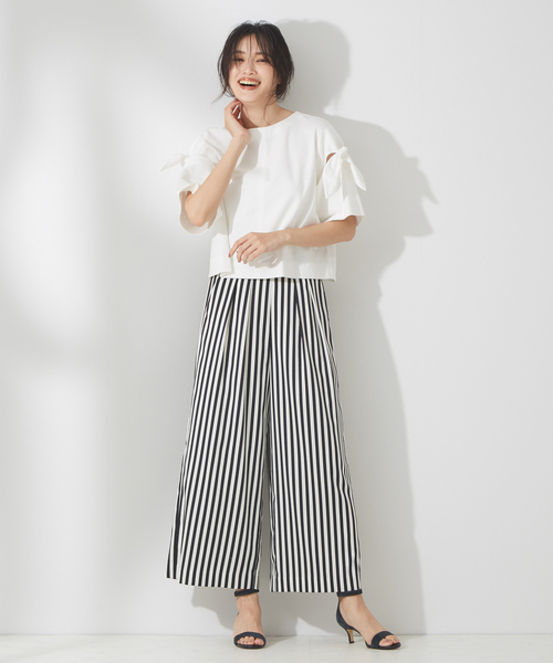 qualite(カリテ)の「リボン切り替え2WAYカットソー(Tシャツ/カットソー・レディース・グレー/オフホワイト/オレンジ系その他・フリー)」の15枚目の写真