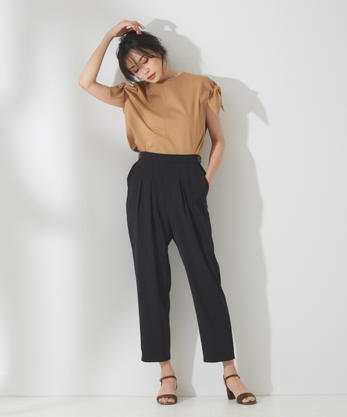 qualite(カリテ)の「リボン切り替え2WAYカットソー(Tシャツ/カットソー・レディース・グレー/オフホワイト/オレンジ系その他・フリー)」の13枚目の写真