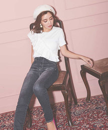 eimy istoire - eimy  istoire ビスチェドッキングTシャツ フリーサイズ eimy istoire（エイミーイストワール）の「フリルドッキングT