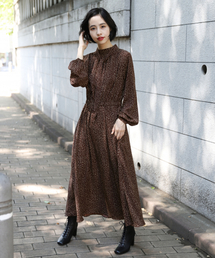 LOWRYS FARM | ボウタイツキガラワンピ　853582(ワンピース)