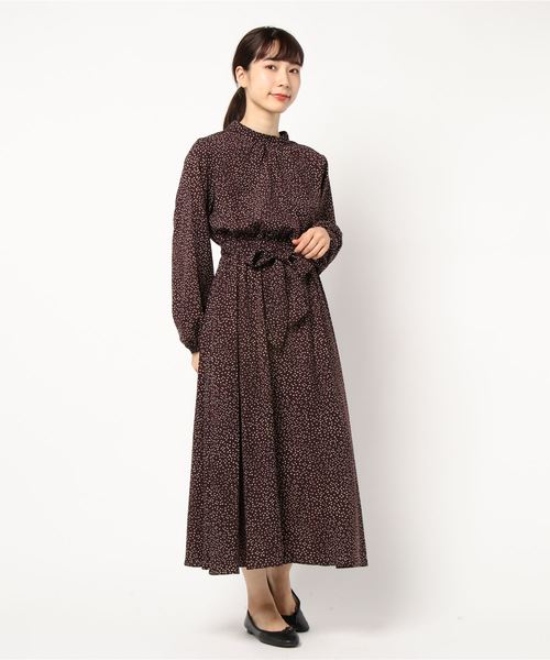 LOWRYS FARM（ローリーズファーム）の「ボウタイツキガラワンピ　853582（ワンピース・レディース・ブラック/ネイビー/ブラウン・FREE）」の18枚目の写真