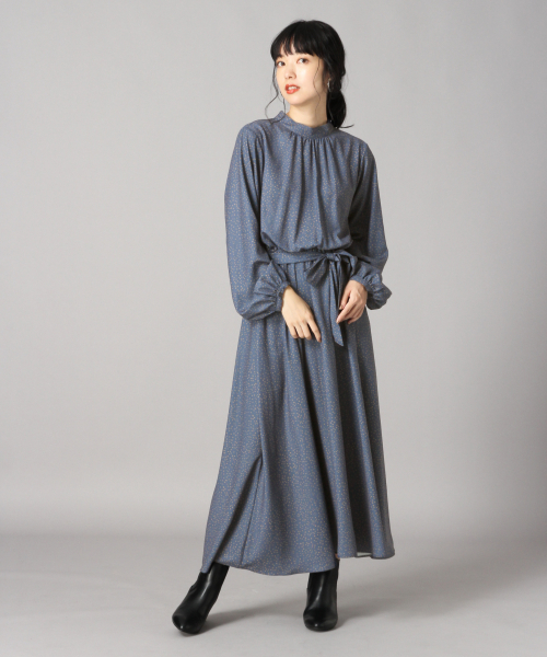 LOWRYS FARM（ローリーズファーム）の「ボウタイツキガラワンピ　853582（ワンピース・レディース・ブラック/ネイビー/ブラウン・FREE）」の20枚目の写真