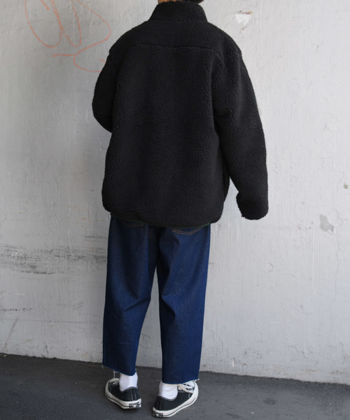 kutir（クティール）の「オーバーサイズボアブルゾン（ブルゾン・メンズ・チャコールグレー/ブラック/ベージュ/ライトブラウン・SMALL/MEDIUM/LARGE）」の7枚目の写真