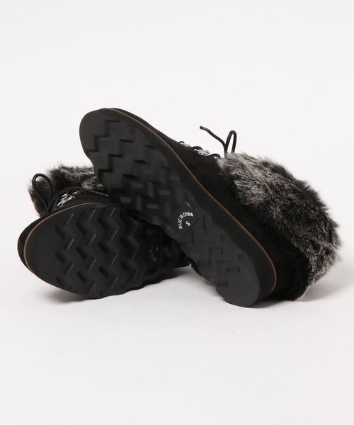 GeeRA(ジーラ)の「ファー付トレッキング風シューズ(その他シューズ・レディース・ブラック/グレー・SMALL/MEDIUM/LARGE/X-LARGE)」の3枚目の写真