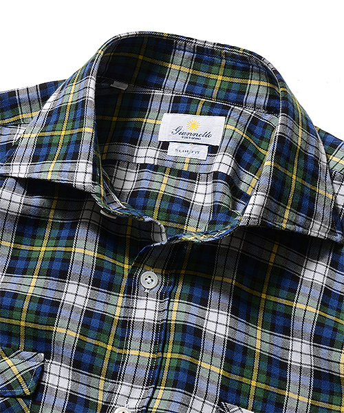 BEAMS（ビームス）の「GIANNETTO / タータンチェック ワークシャツ（シャツ/ブラウス・メンズ・ダークグリーン・LARGE/SMALL/MEDIUM/X-SMALL）」の2枚目の写真