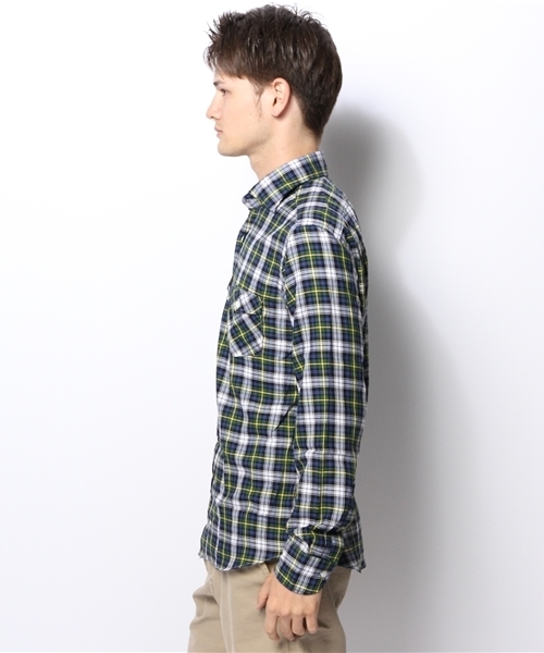 BEAMS（ビームス）の「GIANNETTO / タータンチェック ワークシャツ（シャツ/ブラウス・メンズ・ダークグリーン・LARGE/SMALL/MEDIUM/X-SMALL）」の5枚目の写真