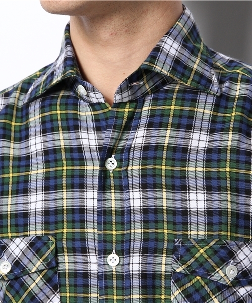 BEAMS（ビームス）の「GIANNETTO / タータンチェック ワークシャツ（シャツ/ブラウス・メンズ・ダークグリーン・LARGE/SMALL/MEDIUM/X-SMALL）」の7枚目の写真