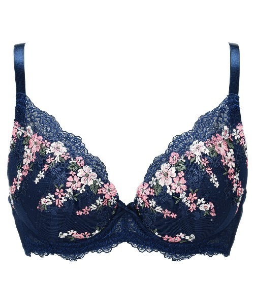 Triumph（トリンプ）の「プレミアムデザイン 天使のブラ スリムライン0050 ブラジャー(ブラレットデザイン)TR0050 WHU3（ブラジャー・レディース・ライトブルー/ネイビー/ピンク・C70/D70/C75/D75/E70/E75）」の3枚目の写真