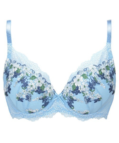 Triumph（トリンプ）の「プレミアムデザイン 天使のブラ スリムライン0050 ブラジャー(ブラレットデザイン)TR0050 WHU3（ブラジャー・レディース・ライトブルー/ネイビー/ピンク・C70/D70/C75/D75/E70/E75）」の2枚目の写真