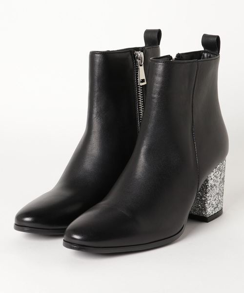 サイドジップグリッターヒールレザーブーツ Elb100 2 ブーツ Silver Bullet シルバーバレット のファッション通販 Zozotown