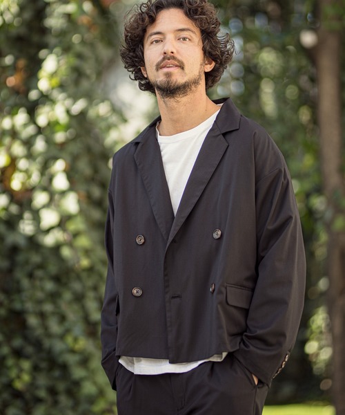 CAMBIO(カンビオ)の「mj7053-TRダブルテーラードジャケット(テーラードジャケット・メンズ・ブラック/ネイビー・M/L)」の2枚目の写真