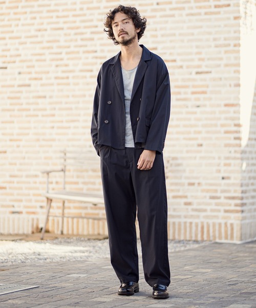 CAMBIO(カンビオ)の「mj7053-TRダブルテーラードジャケット(テーラードジャケット・メンズ・ブラック/ネイビー・M/L)」の9枚目の写真