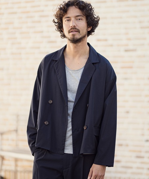 CAMBIO(カンビオ)の「mj7053-TRダブルテーラードジャケット(テーラードジャケット・メンズ・ブラック/ネイビー・M/L)」の11枚目の写真