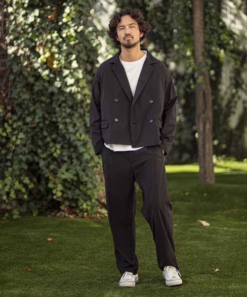 CAMBIO(カンビオ)の「mj7053-TRダブルテーラードジャケット(テーラードジャケット・メンズ・ブラック/ネイビー・M/L)」の12枚目の写真