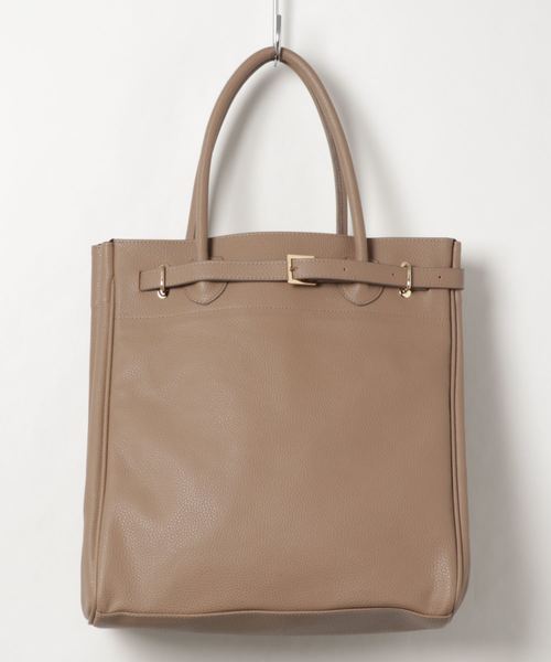 DouDou(ドゥドゥ)の「ベルト付トートバッグ(トートバッグ・レディース・アイボリー/グレイッシュベージュ/ブラック・FREE)」の3枚目の写真