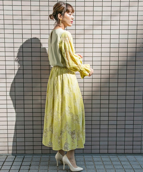 MILLION CARATS(ミリオンカラッツ)の「【WEB限定STYLE4】アンニュイレースブラウス(シャツ/ブラウス・レディース・イエロー/オフホワイト・FREE)」の19枚目の写真