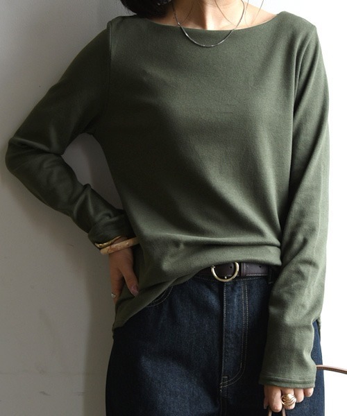 and it_（アンドイット）の「【日本製】Beコルテデイリーロングカットソー（Tシャツ/カットソー・レディース・オートミール/ライトグレー/キャメル/ライトブラウン/ブラック/ライトカーキ/カーキ/ベージュ/アイボリー/オフホワイト・L/M/LL）」の8枚目の写真