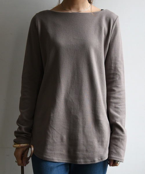 and it_（アンドイット）の「【日本製】Beコルテデイリーロングカットソー（Tシャツ/カットソー・レディース・オートミール/ライトグレー/キャメル/ライトブラウン/ブラック/ライトカーキ/カーキ/ベージュ/アイボリー/オフホワイト・L/M/LL）」の5枚目の写真