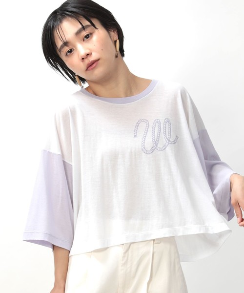 FREAK'S STORE(フリークスストア)の「FILL THE BILL×Wrangler×FREAK'S STORE/フィルザビル×ラングラー 別注ロゴプリントトップス(Tシャツ/カットソー・レディース・ピンク/グリーン/ラベンダー・フリ-)」の18枚目の写真