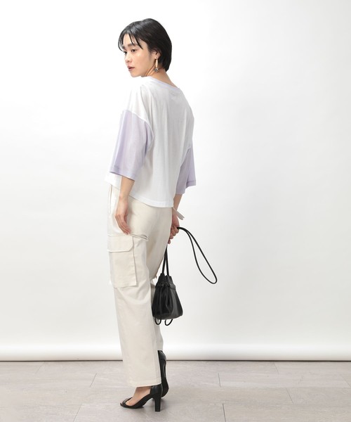 FREAK'S STORE(フリークスストア)の「FILL THE BILL×Wrangler×FREAK'S STORE/フィルザビル×ラングラー 別注ロゴプリントトップス(Tシャツ/カットソー・レディース・ピンク/グリーン/ラベンダー・フリ-)」の16枚目の写真