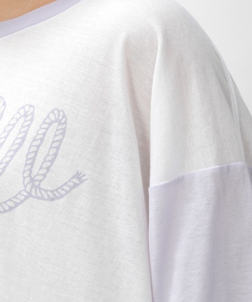 FREAK'S STORE(フリークスストア)の「FILL THE BILL×Wrangler×FREAK'S STORE/フィルザビル×ラングラー 別注ロゴプリントトップス(Tシャツ/カットソー・レディース・ピンク/グリーン/ラベンダー・フリ-)」の15枚目の写真