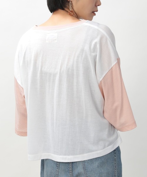 FREAK'S STORE(フリークスストア)の「FILL THE BILL×Wrangler×FREAK'S STORE/フィルザビル×ラングラー 別注ロゴプリントトップス(Tシャツ/カットソー・レディース・ピンク/グリーン/ラベンダー・フリ-)」の11枚目の写真