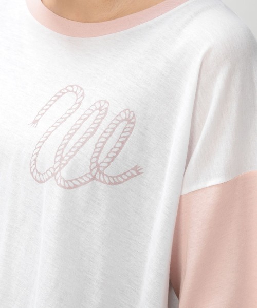 FREAK'S STORE(フリークスストア)の「FILL THE BILL×Wrangler×FREAK'S STORE/フィルザビル×ラングラー 別注ロゴプリントトップス(Tシャツ/カットソー・レディース・ピンク/グリーン/ラベンダー・フリ-)」の10枚目の写真