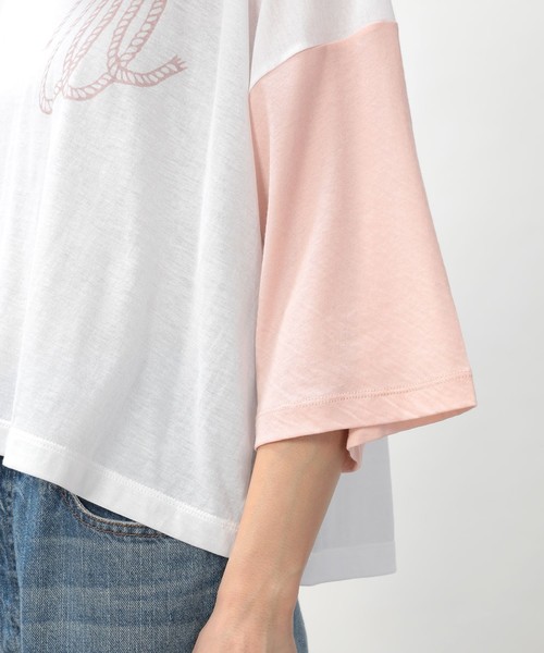 FREAK'S STORE(フリークスストア)の「FILL THE BILL×Wrangler×FREAK'S STORE/フィルザビル×ラングラー 別注ロゴプリントトップス(Tシャツ/カットソー・レディース・ピンク/グリーン/ラベンダー・フリ-)」の9枚目の写真