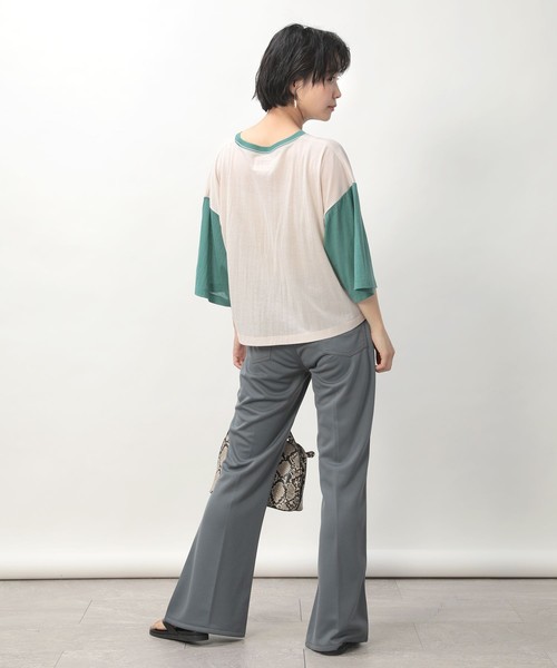 FREAK'S STORE(フリークスストア)の「FILL THE BILL×Wrangler×FREAK'S STORE/フィルザビル×ラングラー 別注ロゴプリントトップス(Tシャツ/カットソー・レディース・ピンク/グリーン/ラベンダー・フリ-)」の6枚目の写真