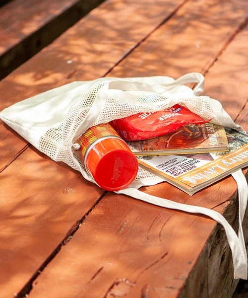 DULTON（ダルトン）の「COTTON HALF MESH BAG L/コットン ハーフ メッシュ バッグ L（トートバッグ・メンズ・ナチュラル/グリーン/グレー/イエロー・FREE）」の18枚目の写真